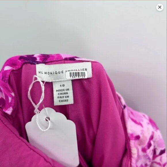 ML MONIQUE LHUILLIER Floral Faille Dress - Picture 6 of 6